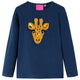 Camicia per bambini Vidaxl con maniche lunghe 116 blu navy