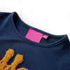 Camicia per bambini Vidaxl con maniche lunghe 140 blu navy