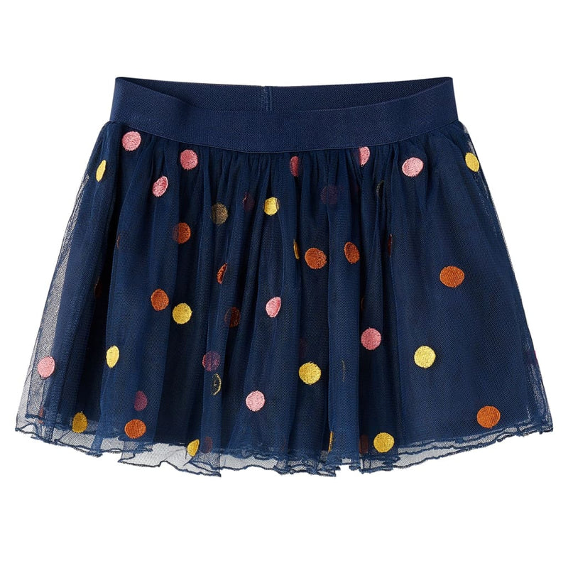 Gonna per bambini Vidaxl con tulle e punti 92 blu navy