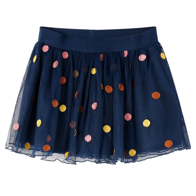 Gonna per bambini Vidaxl con tulle e punti 104 blu navy