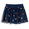 Gonna per bambini Vidaxl con tulle e punti 116 blu navy