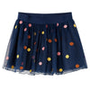 Gonna per bambini Vidaxl con tulle e punti 128 blu navy