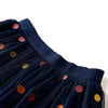 Gonna per bambini Vidaxl con tulle e punti 128 blu navy