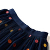 Gonna per bambini Vidaxl con tulle e punti 140 blu navy