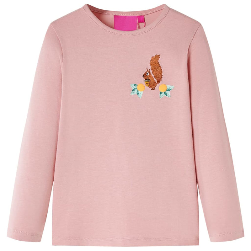 Camicia per bambini Vidaxl con maniche lunghe 104 rosa chiaro