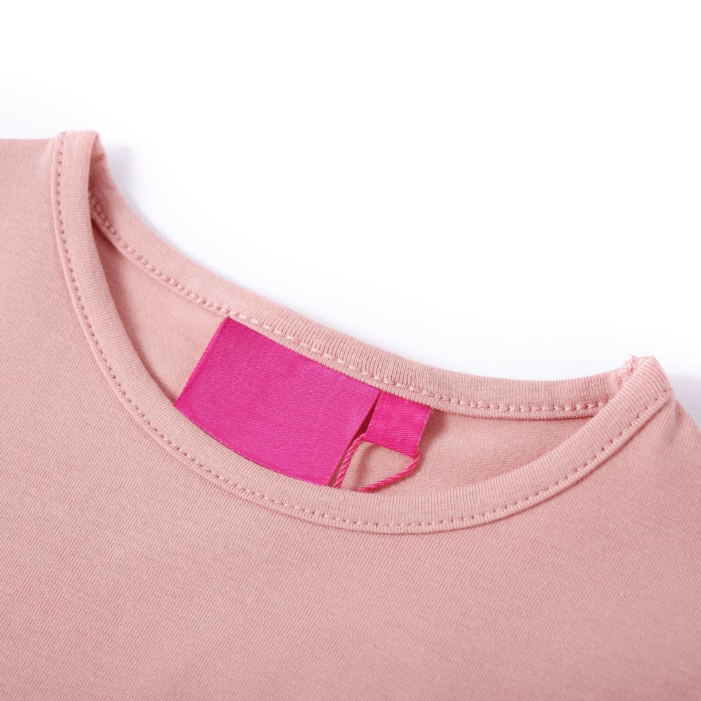 Camisa para niños Vidaxl con mangas largas 104 rosa claro