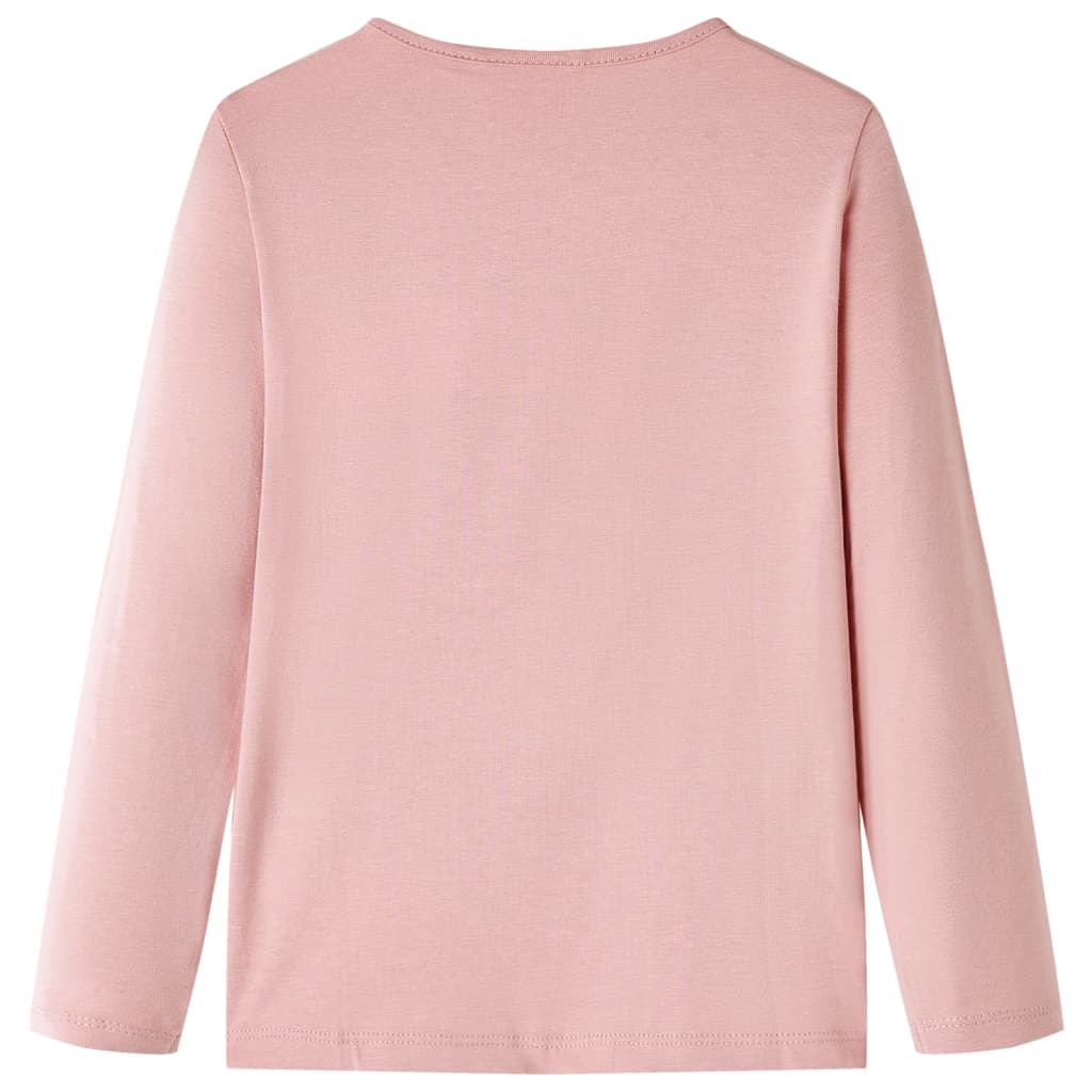 Camicia per bambini Vidaxl con maniche lunghe 116 rosa chiaro