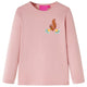 Camicia per bambini Vidaxl con maniche lunghe 128 rosa chiaro