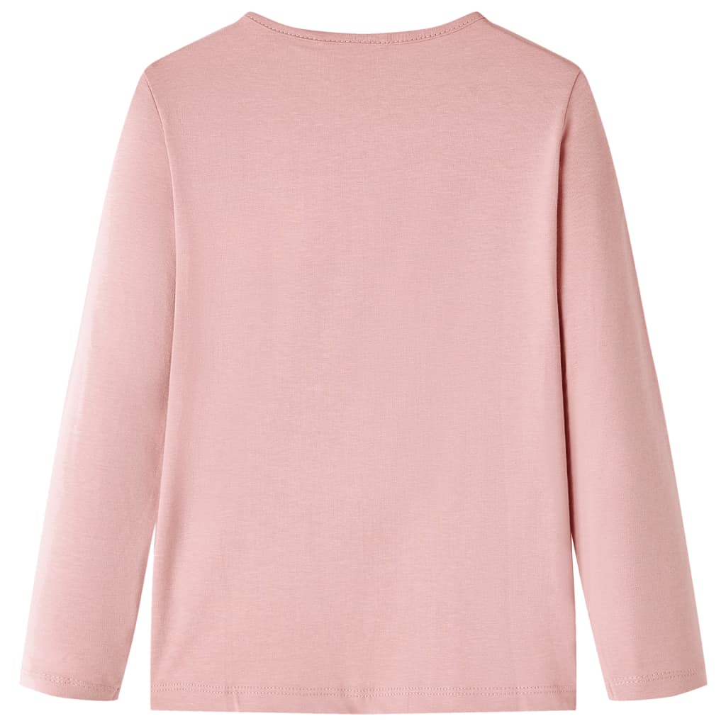 Camicia per bambini Vidaxl con maniche lunghe 128 rosa chiaro