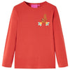 Camicia per bambini Vidaxl con maniche lunghe 104 rossastro -brown