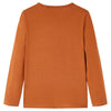 Camicia per bambini Vidaxl con maniche lunghe 92 Cognac Colorata