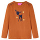 Camicia per bambini Vidaxl con maniche lunghe 116 Cognac Colorato