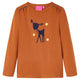 Camicia per bambini Vidaxl con maniche lunghe 128 cognac color