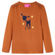 Camicia per bambini Vidaxl con manica lunga 140 cognac color