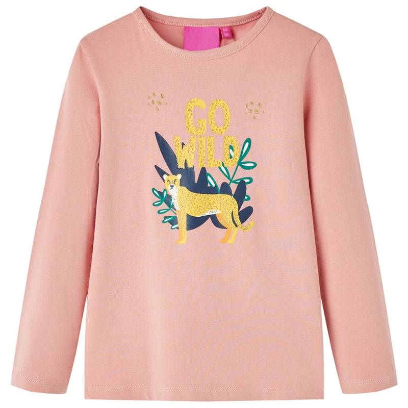 Camicia per bambini Vidaxl con maniche lunghe 92 rosa chiaro