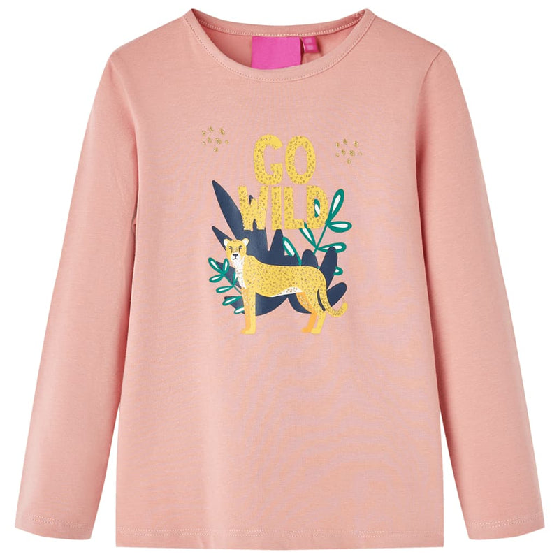 Camicia per bambini Vidaxl con maniche lunghe 104 rosa chiaro