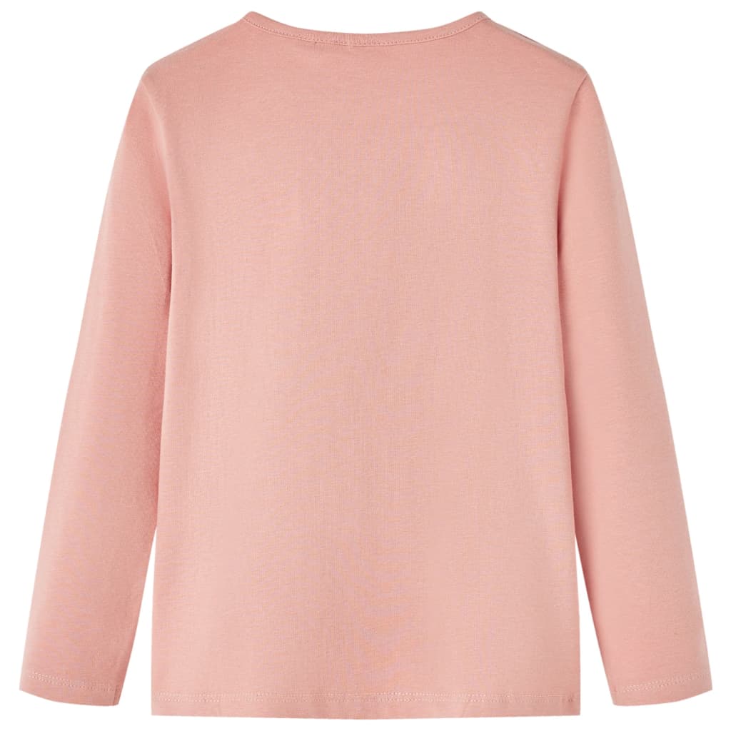 Camicia per bambini Vidaxl con maniche lunghe 128 rosa chiaro