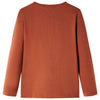 Camisa infantil de Vidaxl con mangas largas 92 Cognac Colored