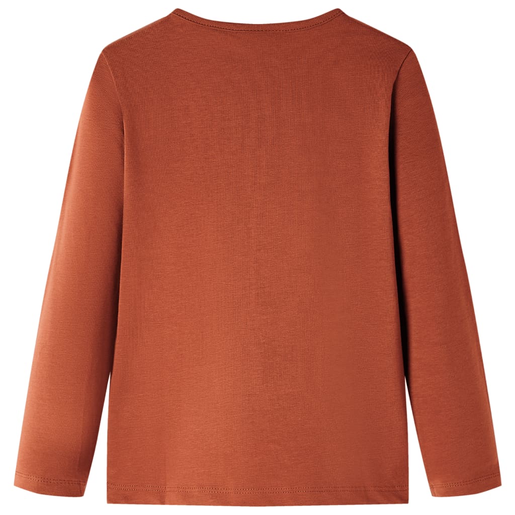 Camicia per bambini Vidaxl con manica lunga 140 cognac color