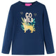 Camicia per bambini Vidaxl con maniche lunghe 128 blu navy