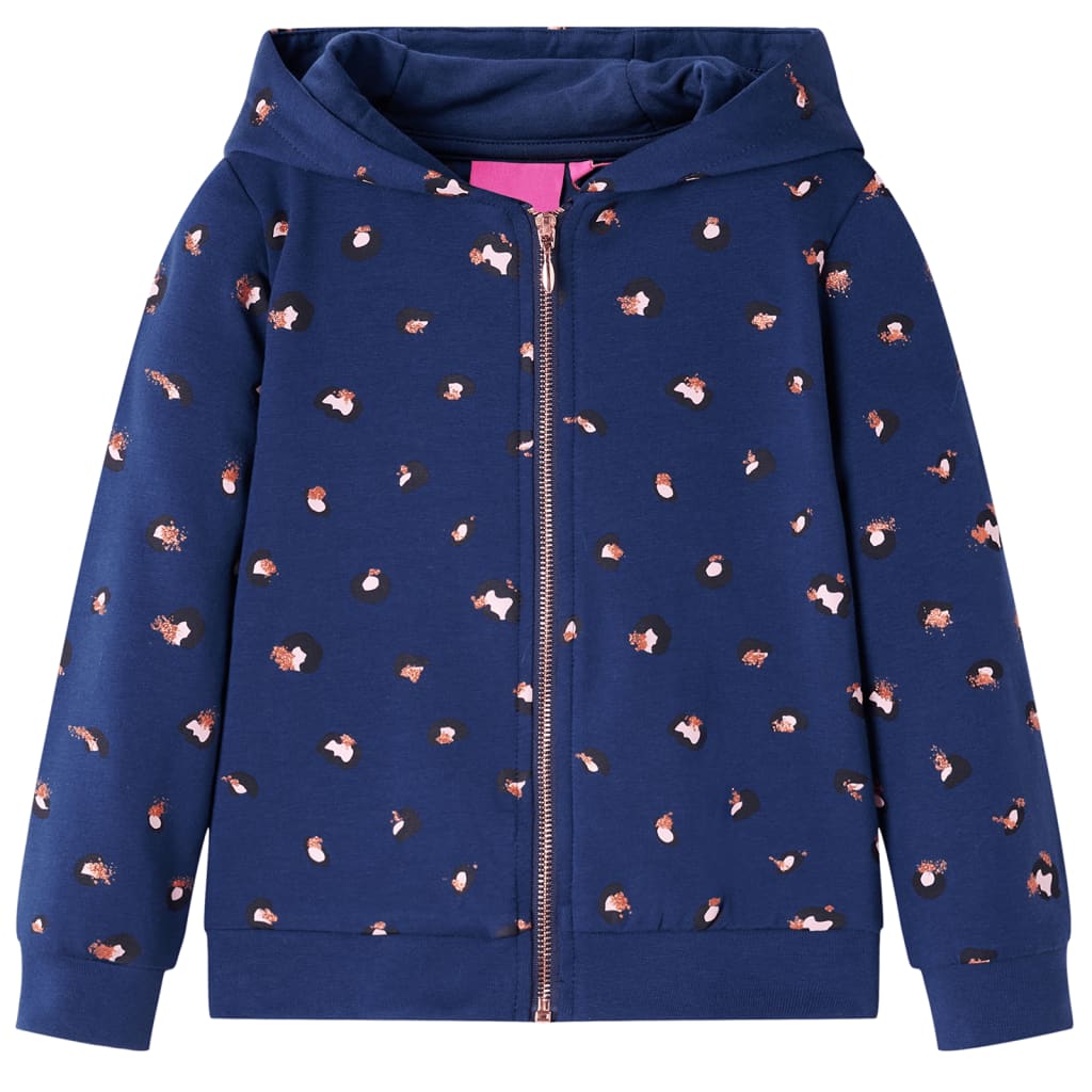 Vidaxl kindervest met capuchon 104 marineblauw