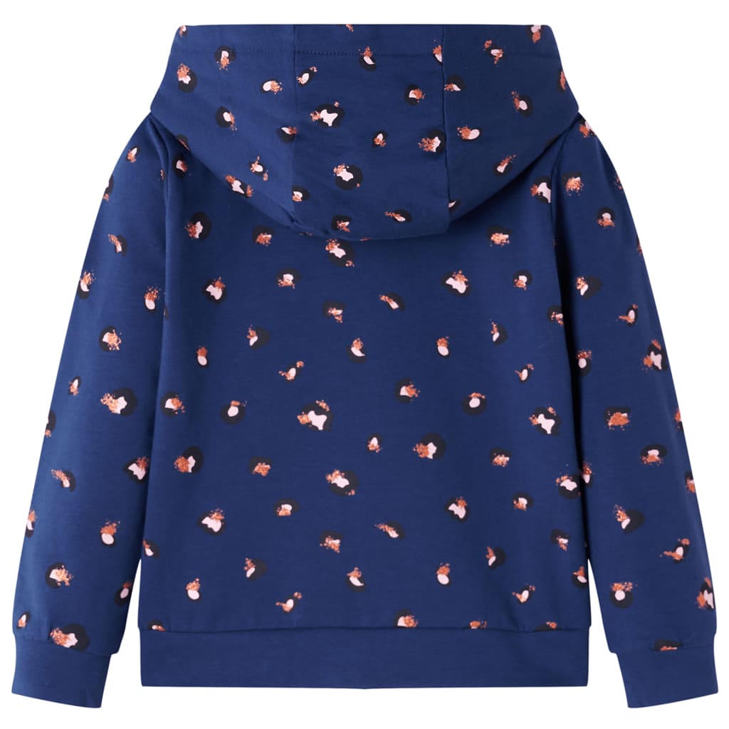 Vidaxl kindervest met capuchon 104 marineblauw