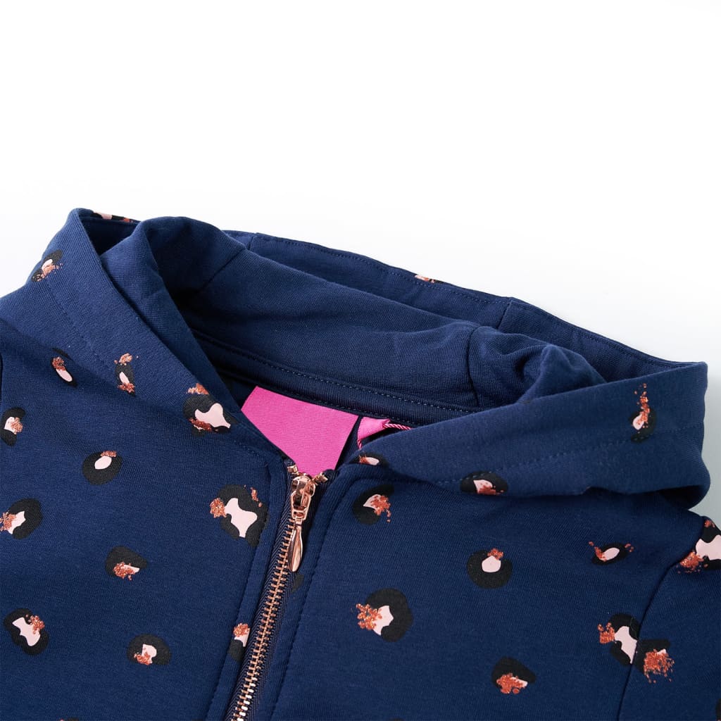 Vidaxl kindervest met capuchon 104 marineblauw