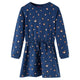 Abito per bambini Vidaxl con maniche lunghe 128 blu navy