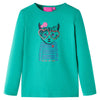 Camicia per bambini Vidaxl con maniche lunghe 92 verde brillante