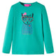 Camicia per bambini Vidaxl con maniche lunghe 104 verde brillante