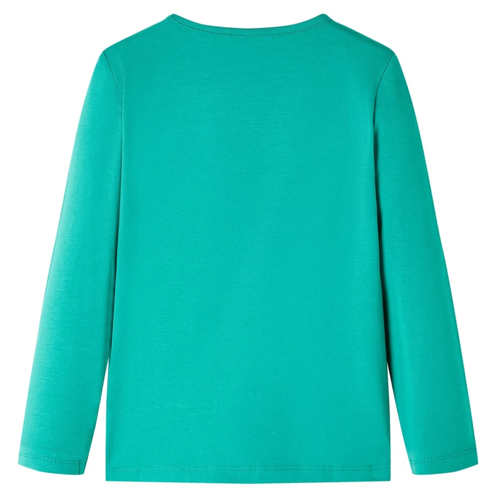 Camisa infantil de Vidaxl con mangas largas 104 Verde brillante
