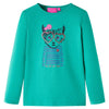 Camisa infantil de Vidaxl con mangas largas 116 Verde brillante