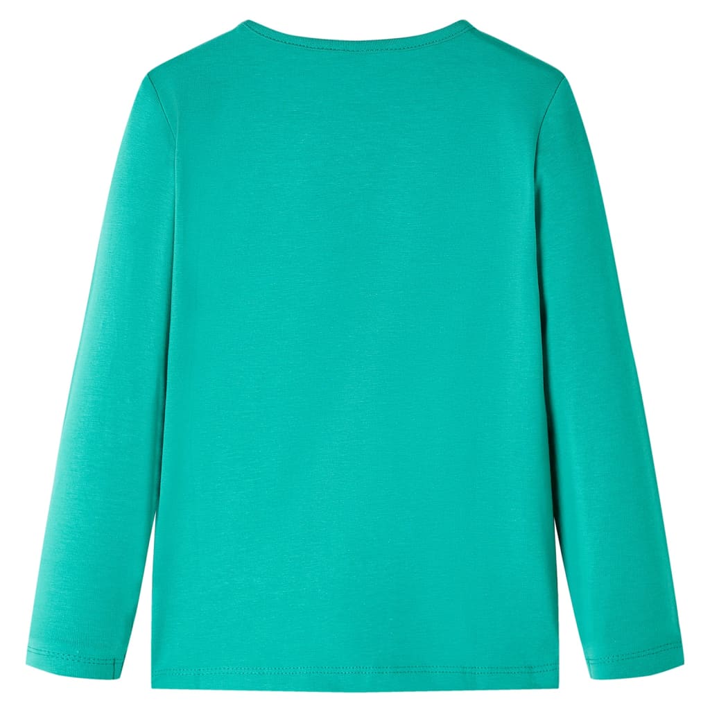 Camicia per bambini Vidaxl con maniche lunghe 116 verde brillante
