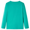 Camisa para niños de Vidaxl con mangas largas 128 verde brillante