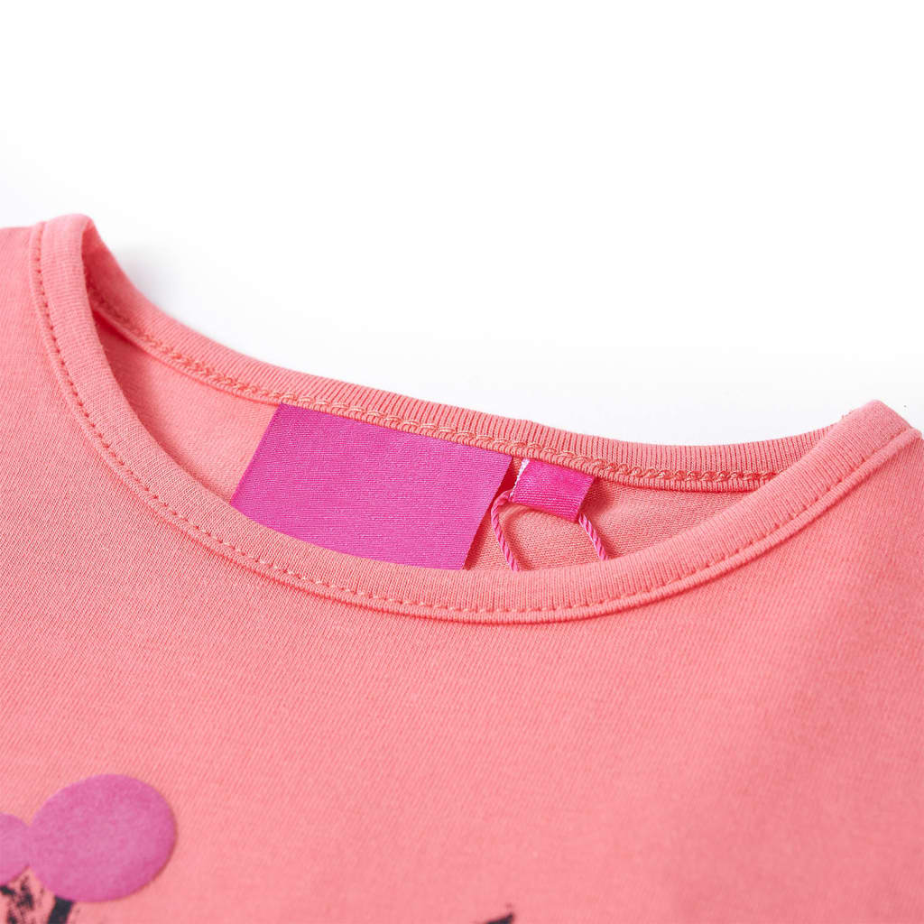 Vidaxl camisa para niños con mangas largas 104 rosa