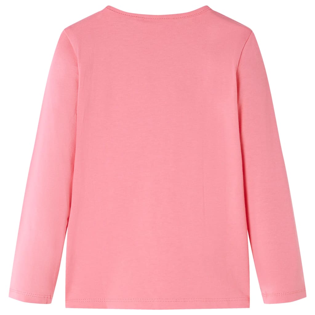Camicia per bambini Vidaxl con maniche lunghe 128 rosa