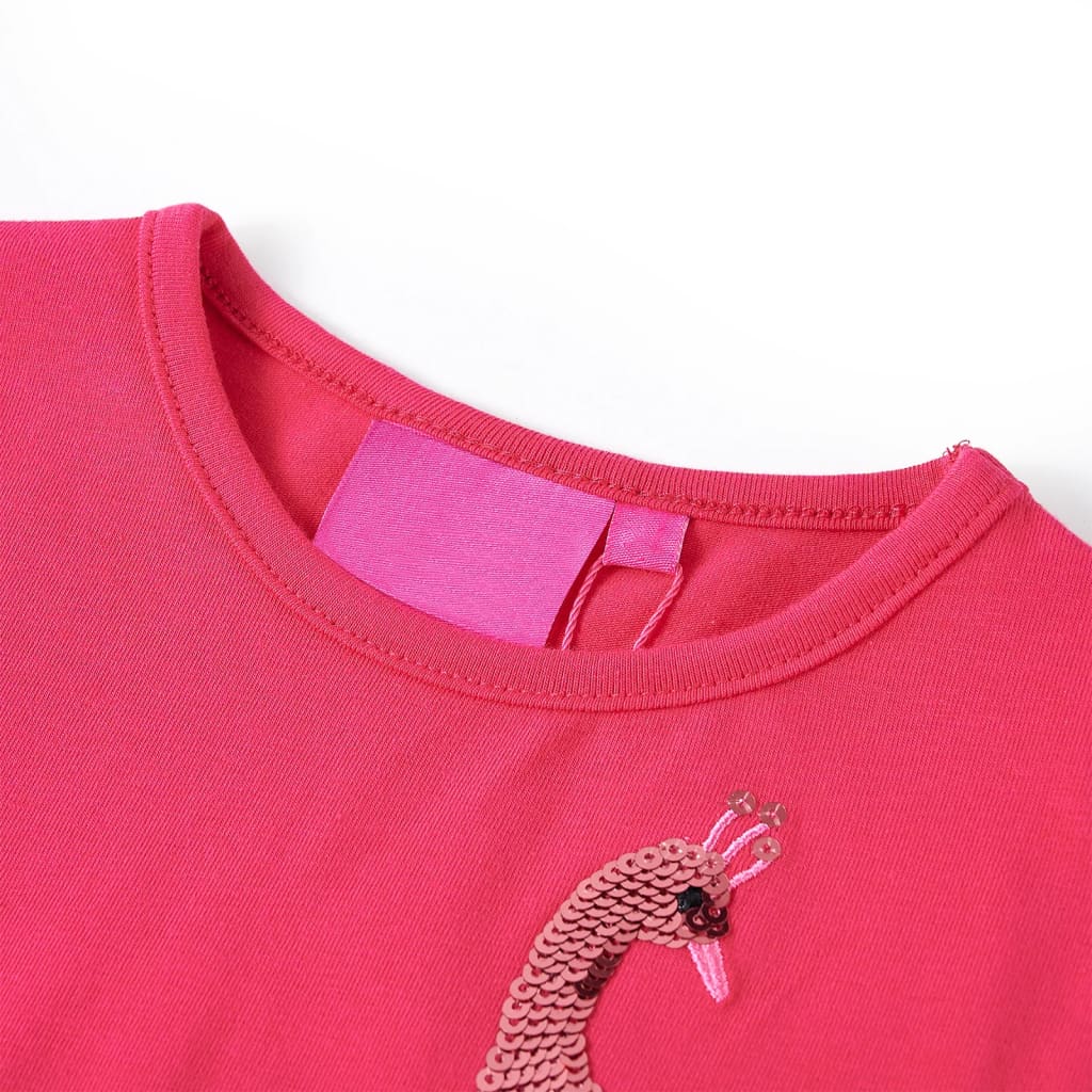 Camicia per bambini Vidaxl con maniche lunghe 104 rosa brillante