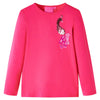 Camicia per bambini Vidaxl con maniche lunghe 116 rosa brillante