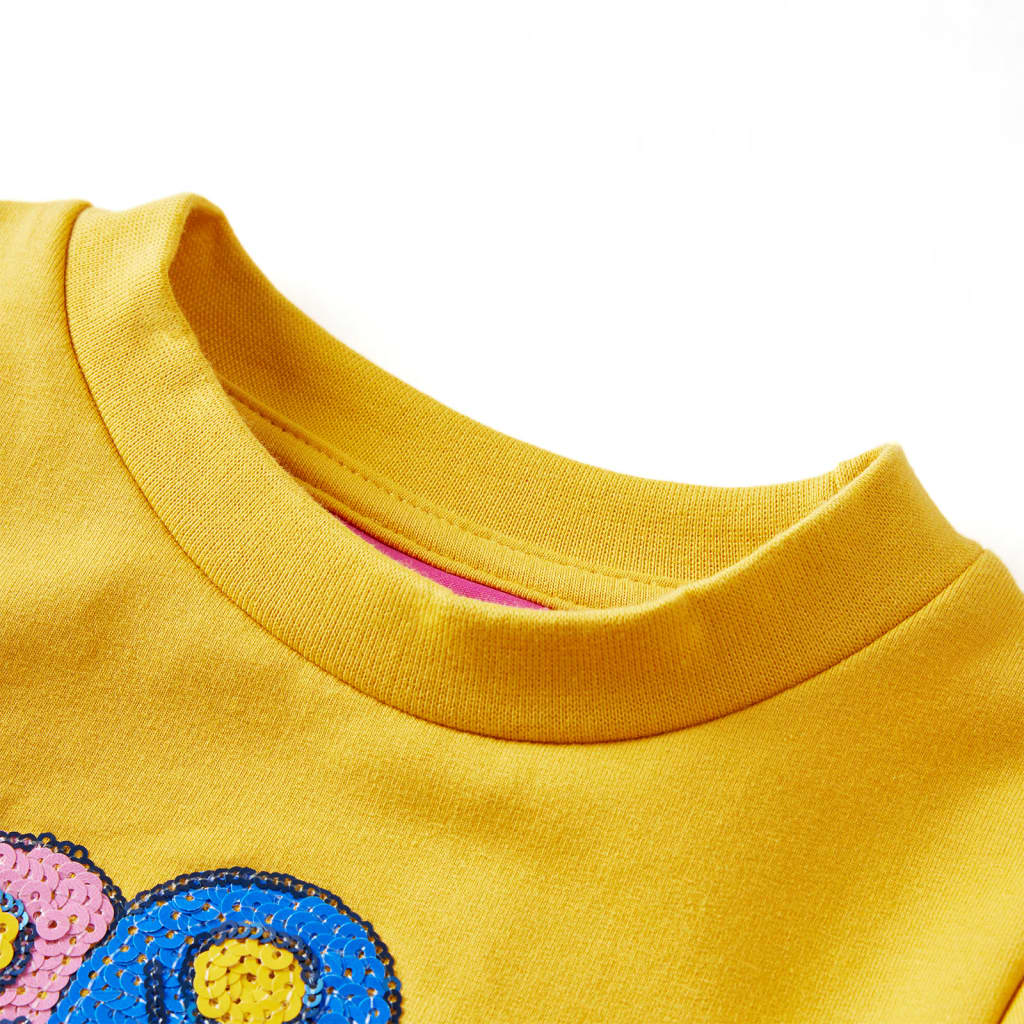 Vidaxl Children's Sweater 140 Ocher Ocher de color oscuro