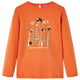 Camicia per bambini Vidaxl con maniche lunghe 128 Oranjebruin