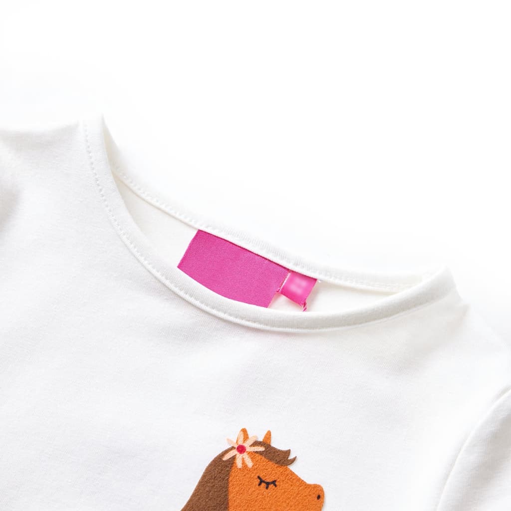 Camicia per bambini Vidaxl con maniche lunghe 104 ecrukligioso