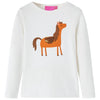 Camicia per bambini Vidaxl con maniche lunghe 128 Ecrukluig