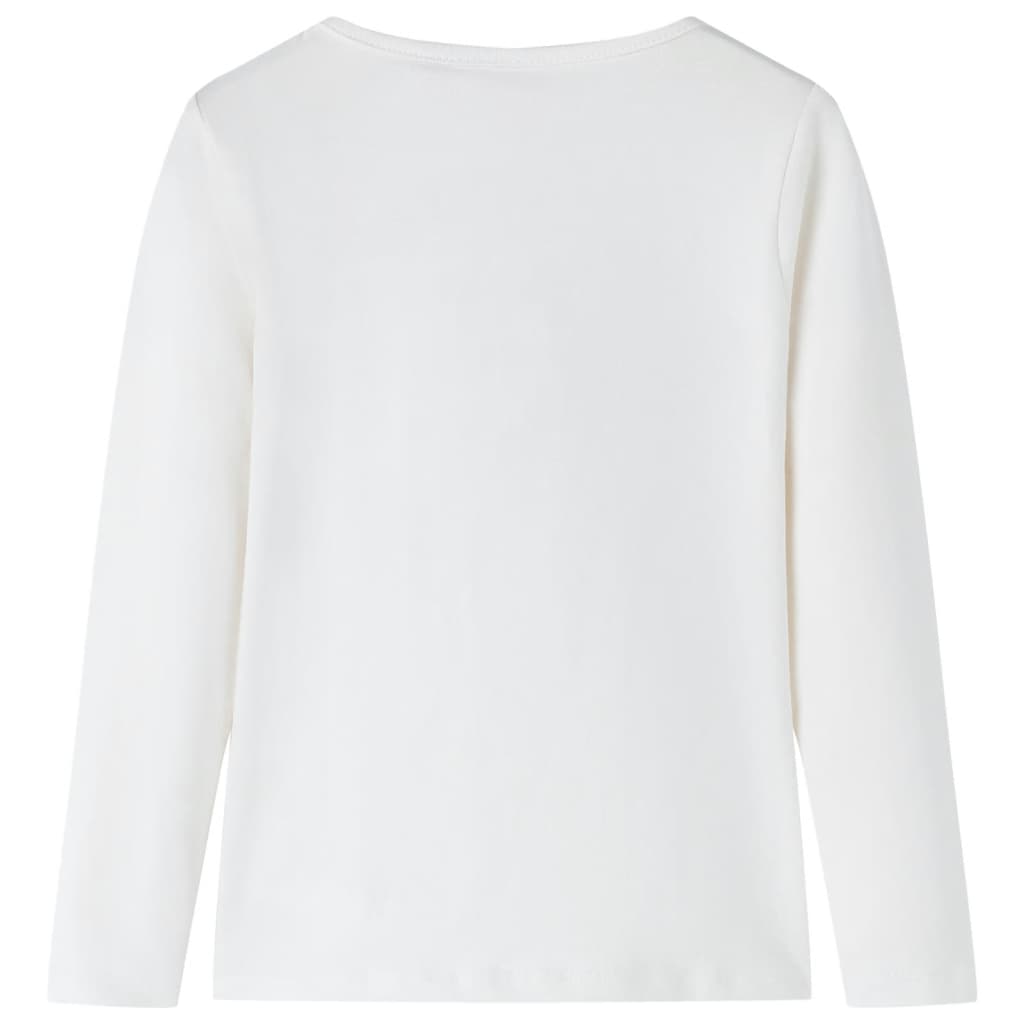 Camicia per bambini Vidaxl con maniche lunghe 128 Ecrukluig