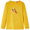 Camicia per bambini Vidaxl con maniche lunghe 116 ocra scura colorata