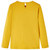 Camicia per bambini Vidaxl con maniche lunghe 116 ocra scura colorata