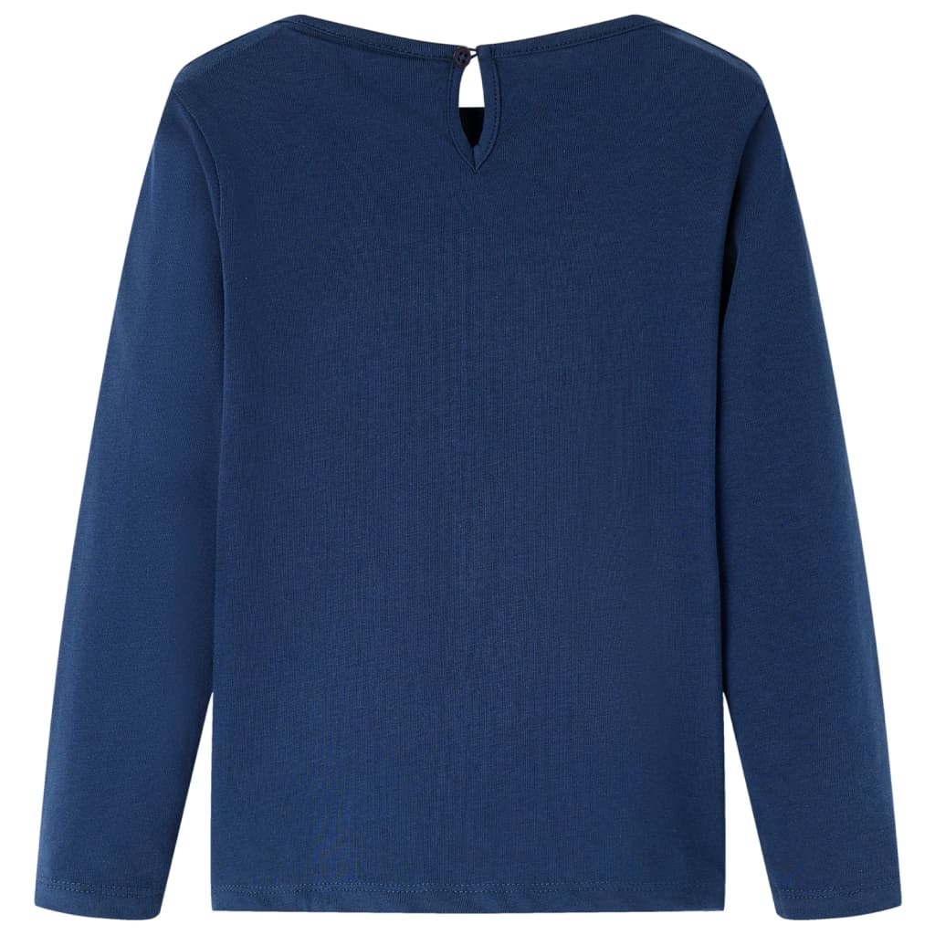 Camicia per bambini Vidaxl con maniche lunghe 92 blu navy