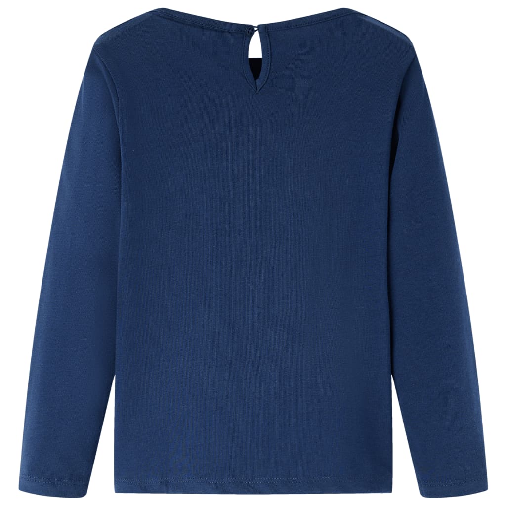 Camicia per bambini Vidaxl con maniche lunghe 104 blu navy