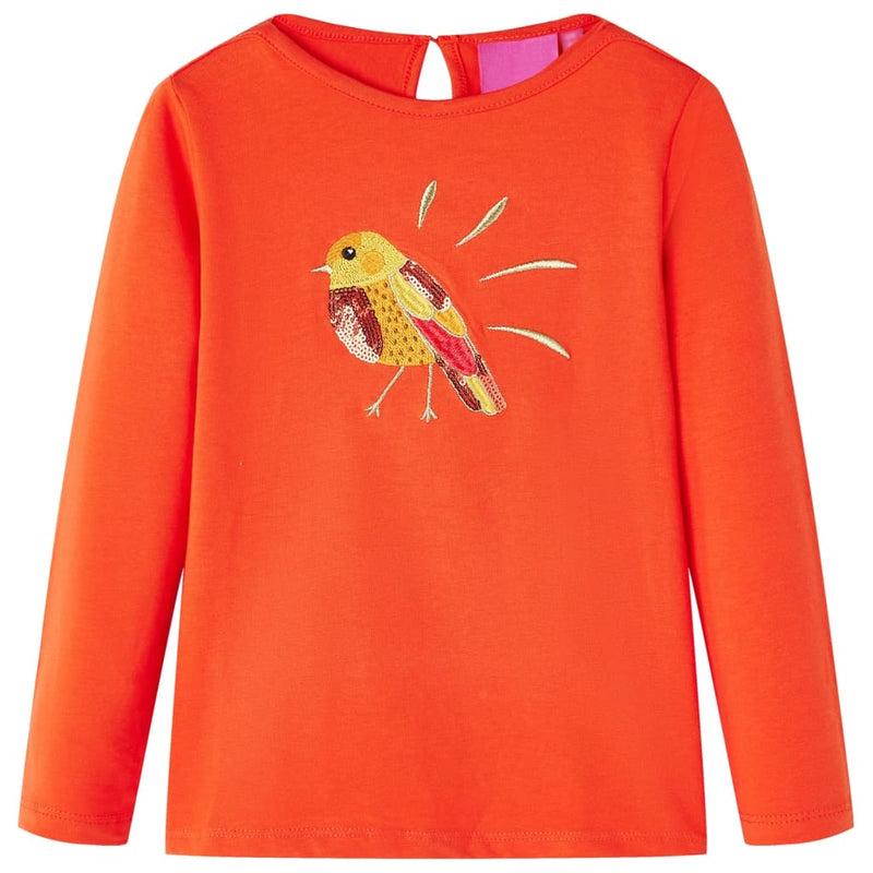 Camicia per bambini Vidaxl con maniche lunghe 92 DONKERORANJE