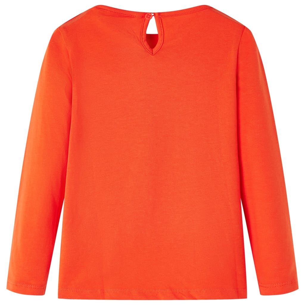 Camisa para niños Vidaxl con mangas largas 92 Donkeroranje