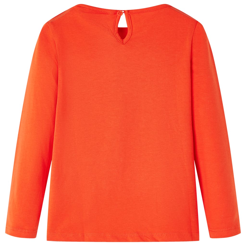 Camicia per bambini Vidaxl con maniche lunghe 116 DONKERORANJE